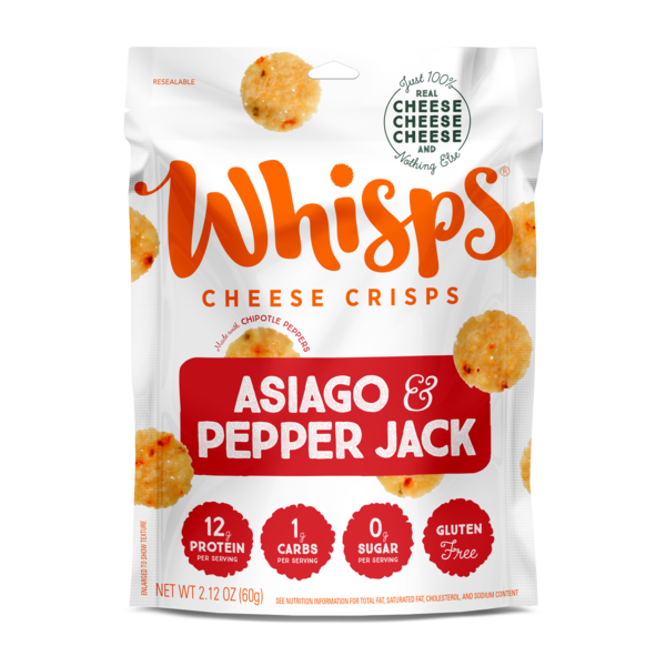 Whisps Whisps Asiago Pepper Jack 2.12 oz., PK12 CELWHISP0PJ
